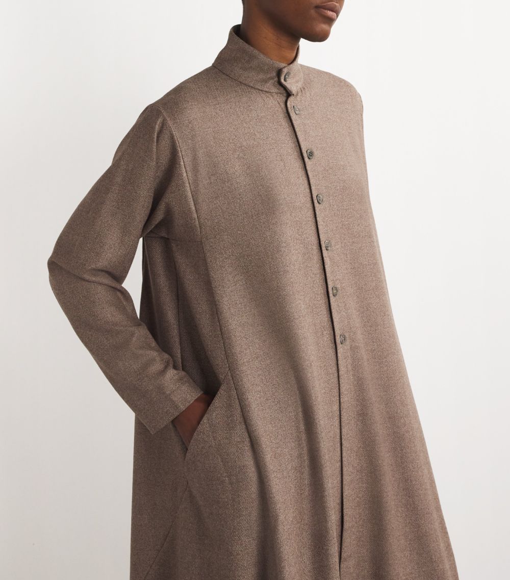 Eskandar Eskandar Wool-Silk Caucasus Shirt Dress