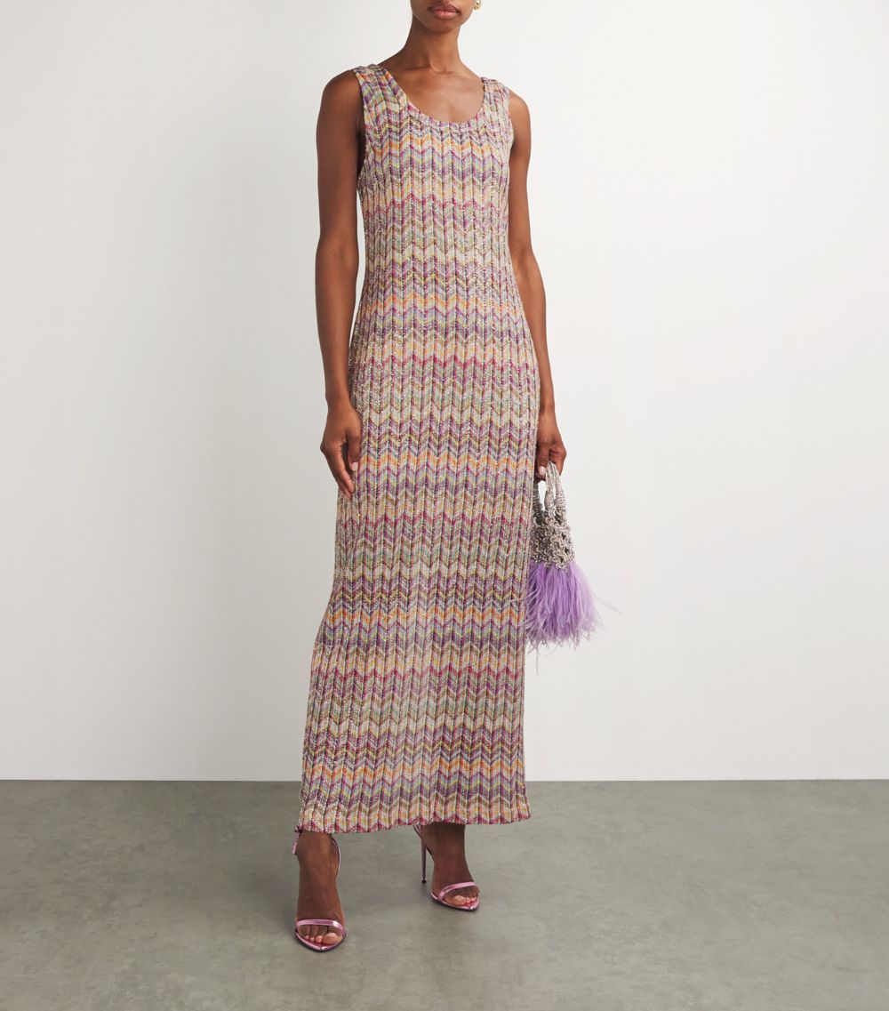 Missoni Missoni Embellished Zigzag Maxi Dress