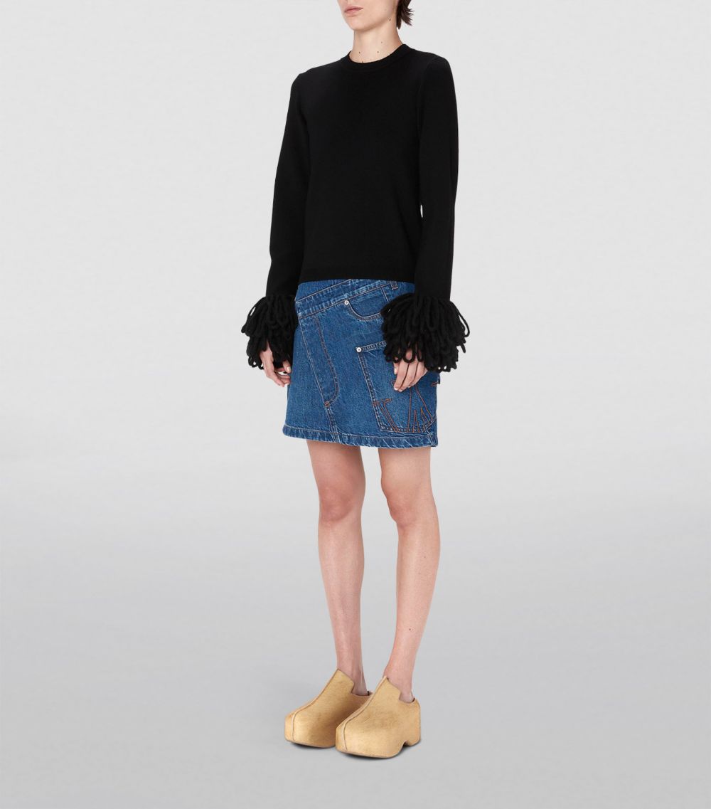 Jw Anderson Jw Anderson Denim Twist Mini Skirt