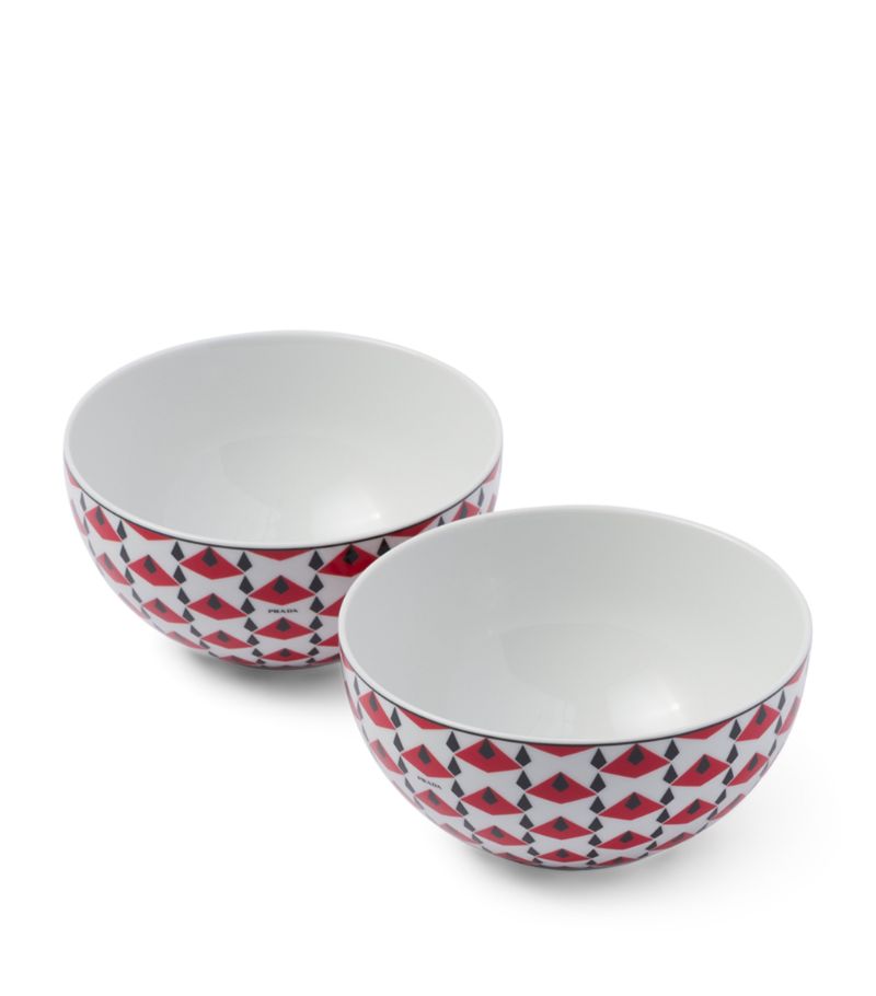 Prada Prada Set Of 2 Porcelain Vienna Soup Bowls (15.5Cm)