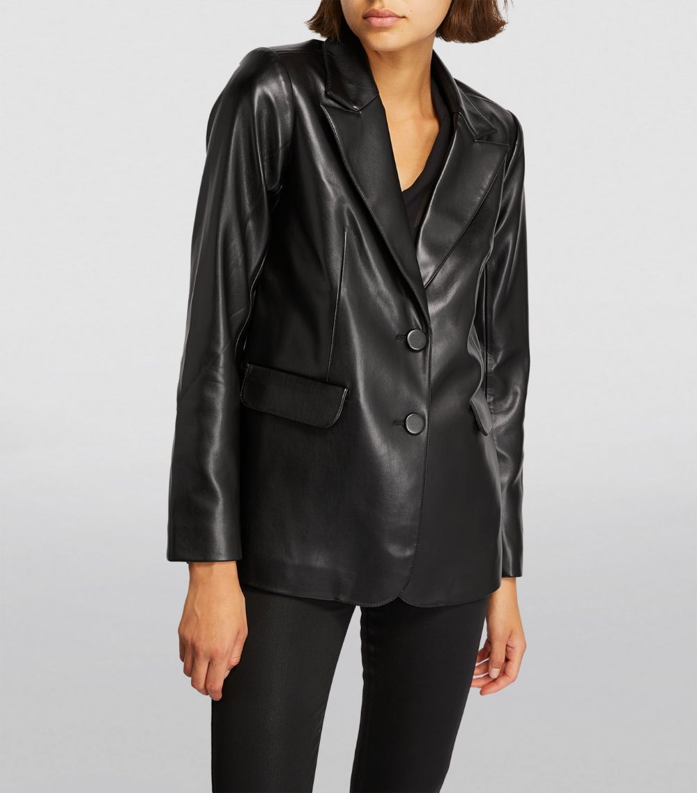 Good American Good American Faux-Leather Oversized Blazer