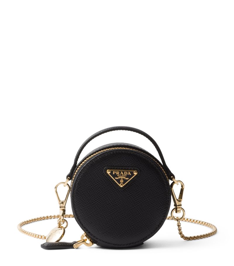 Prada Prada Saffiano Leather Circular Mini Pouch