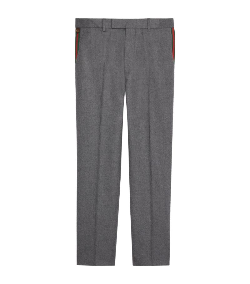 Gucci Gucci Wool Web Stripe Trousers