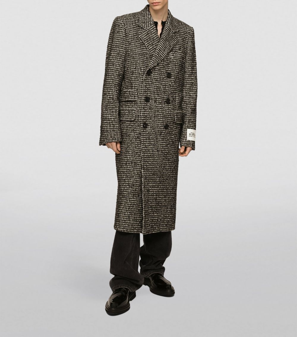 Dolce & Gabbana Dolce & Gabbana Houndstooth Double-Breasted Overcoat