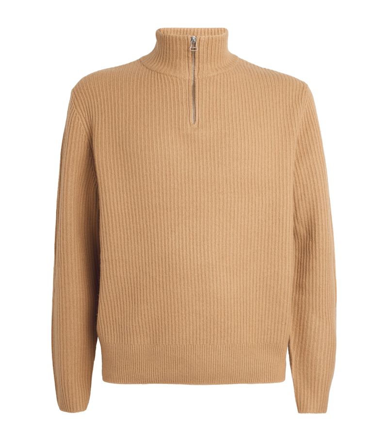 A.P.C. A. P.C. Virgin Wool Quarter-Zip Sweater