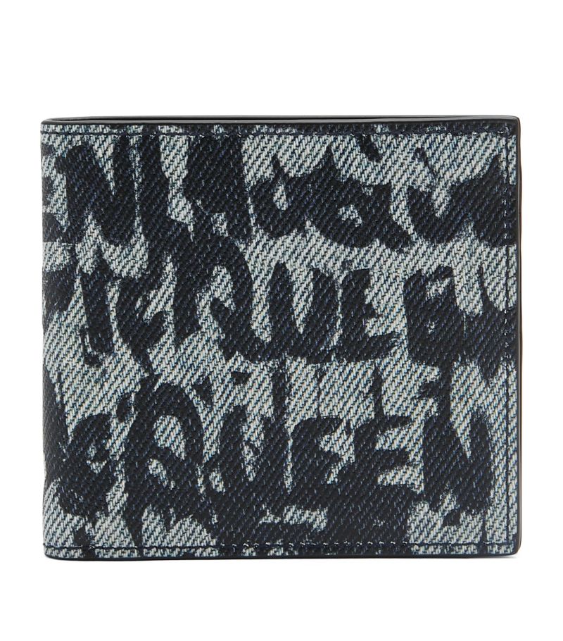 Alexander McQueen Alexander Mcqueen Leather Graffiti Logo Bifold Wallet