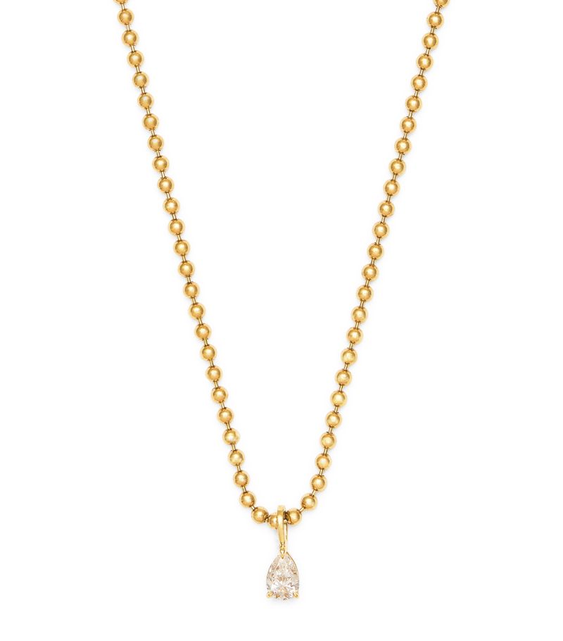 Anita Ko Anita Ko Yellow Gold And Diamond Pear Necklace