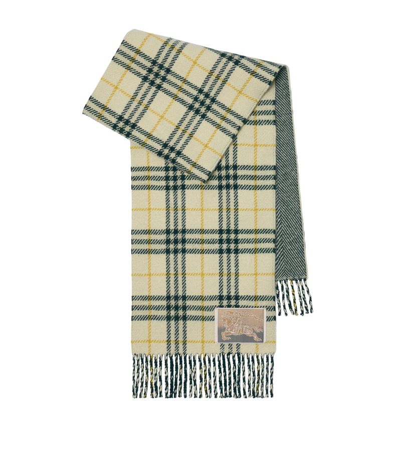 Burberry Burberry Cashmere-Wool Reversible Check Scarf