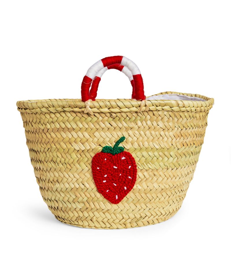 Bonita Bonita Large Straw Strawberry Basket Bag