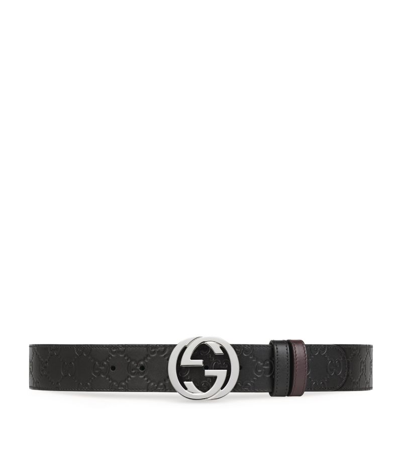 Gucci Gucci Leather Gg Supreme Belt