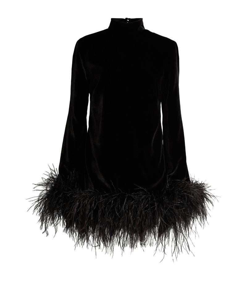 Taller Marmo Taller Marmo Ostrich Feather Gina Mini Dress