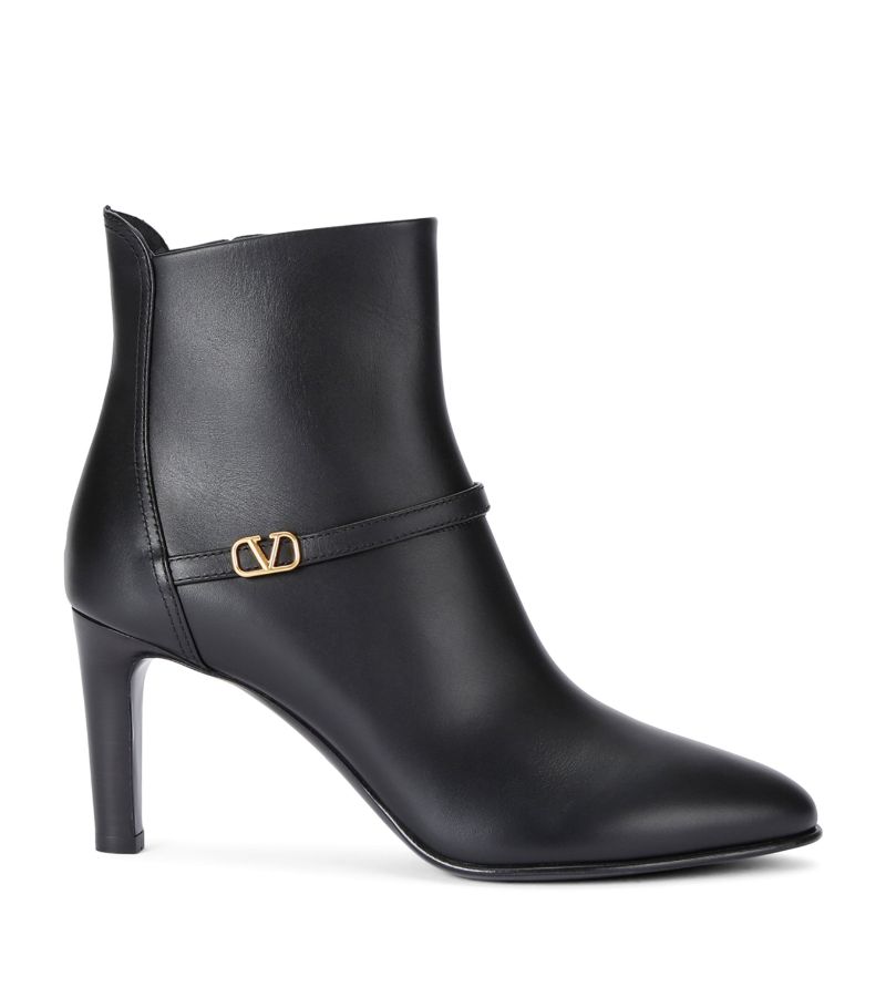 VALENTINO GARAVANI Valentino Garavani Leather Vlogo Ankle Boots 75