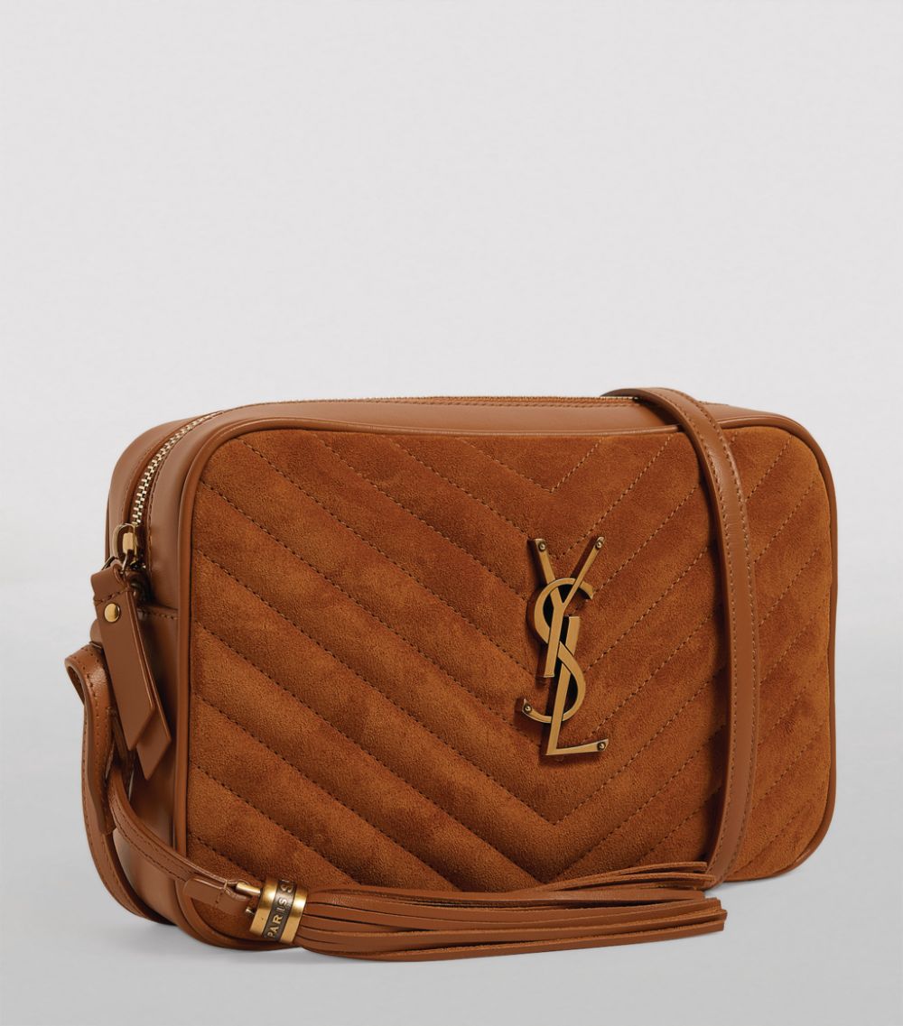 Saint Laurent Saint Laurent Medium Lou Matelassé Suede Camera Bag