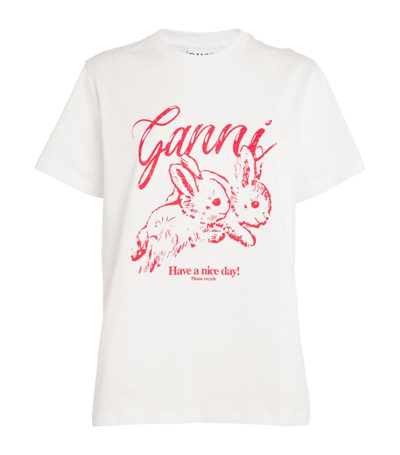 Ganni Ganni Bunny Print T-Shirt