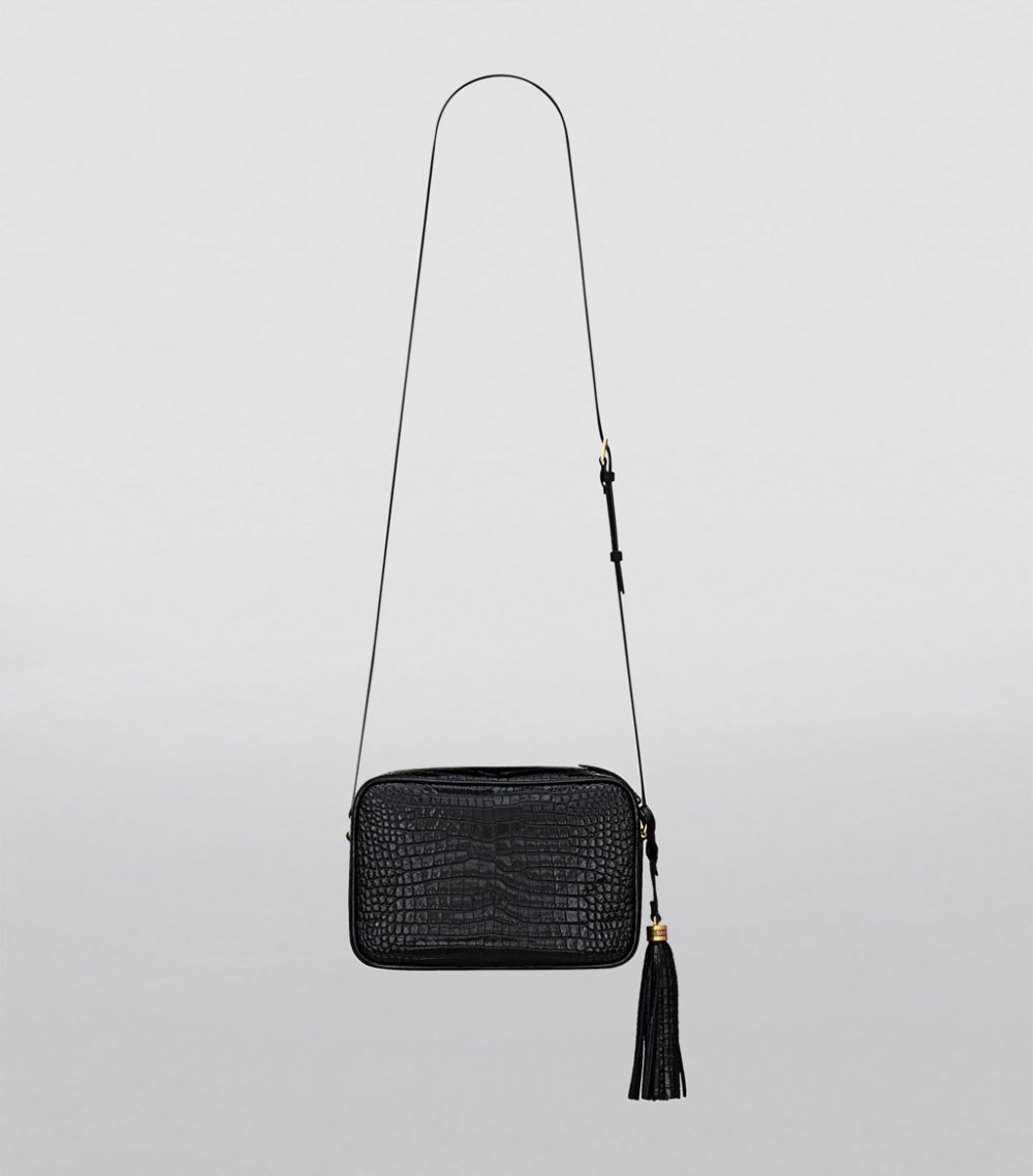 Saint Laurent Saint Laurent Croc-Embossed Lou Camera Bag