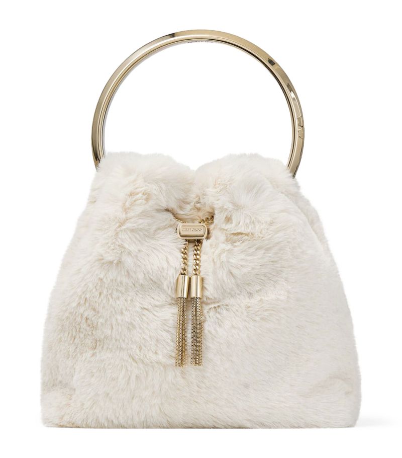 Jimmy Choo Jimmy Choo Faux Fur Bon Bon Top-Handle Bag