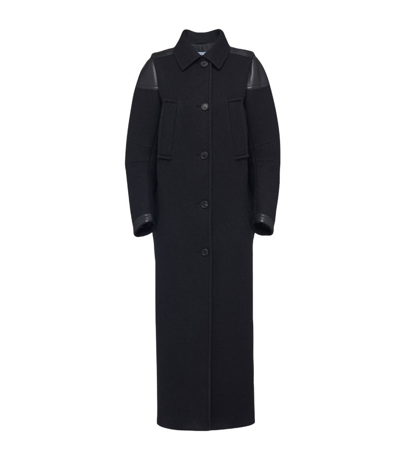 Prada Prada Wool-Blend Single-Breasted Coat