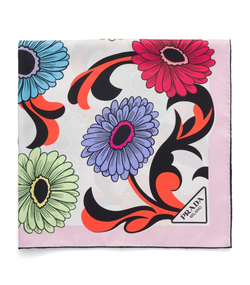 Prada Prada Silk Daisies Scarf