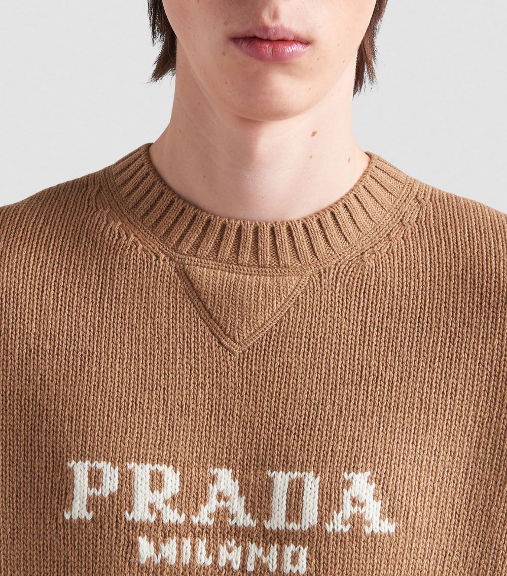 Prada Prada Wool-Cashmere Logo Sweater