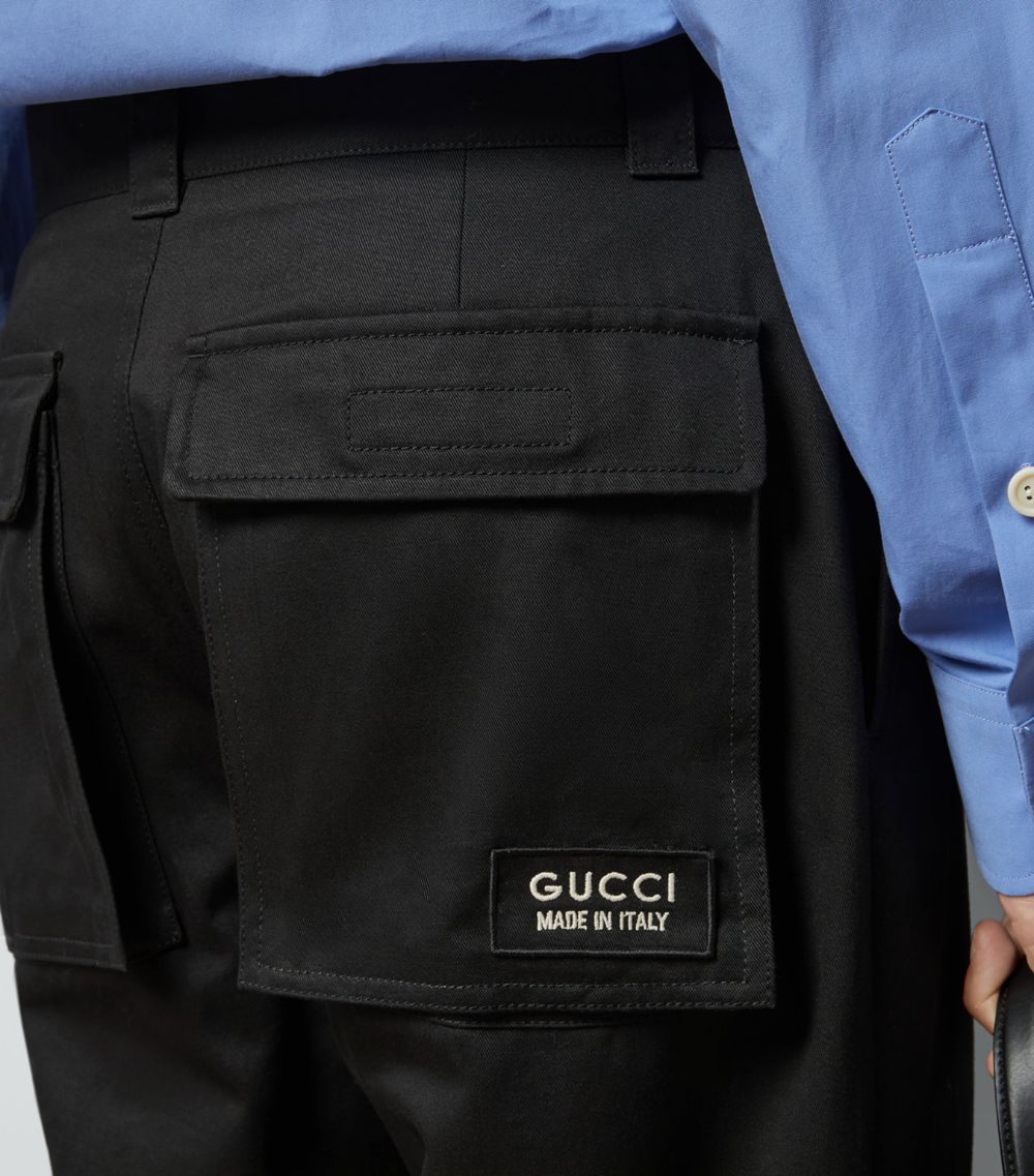 Gucci Gucci Cotton Cargo Trousers