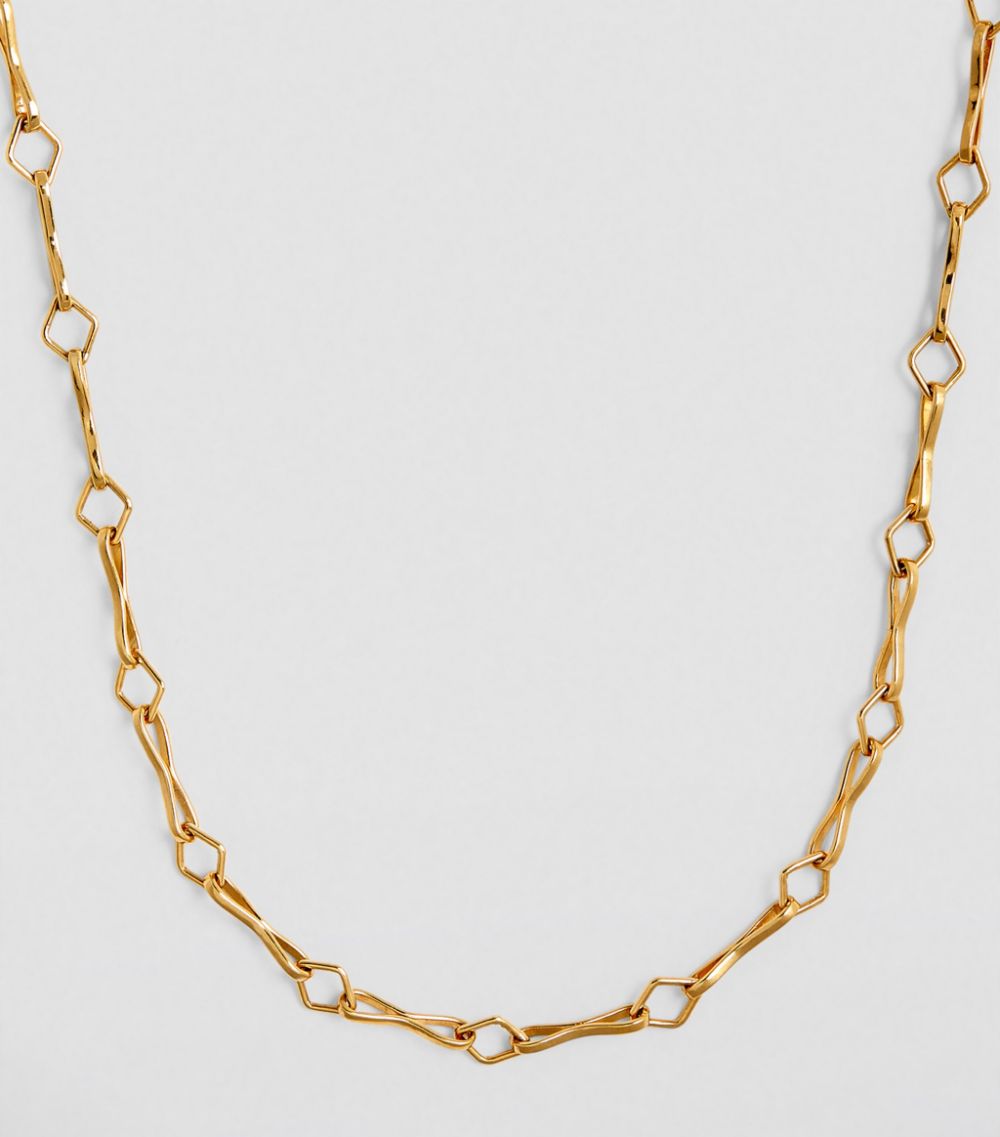 Azlee Azlee Yellow Gold Diamond Link Chain Necklace