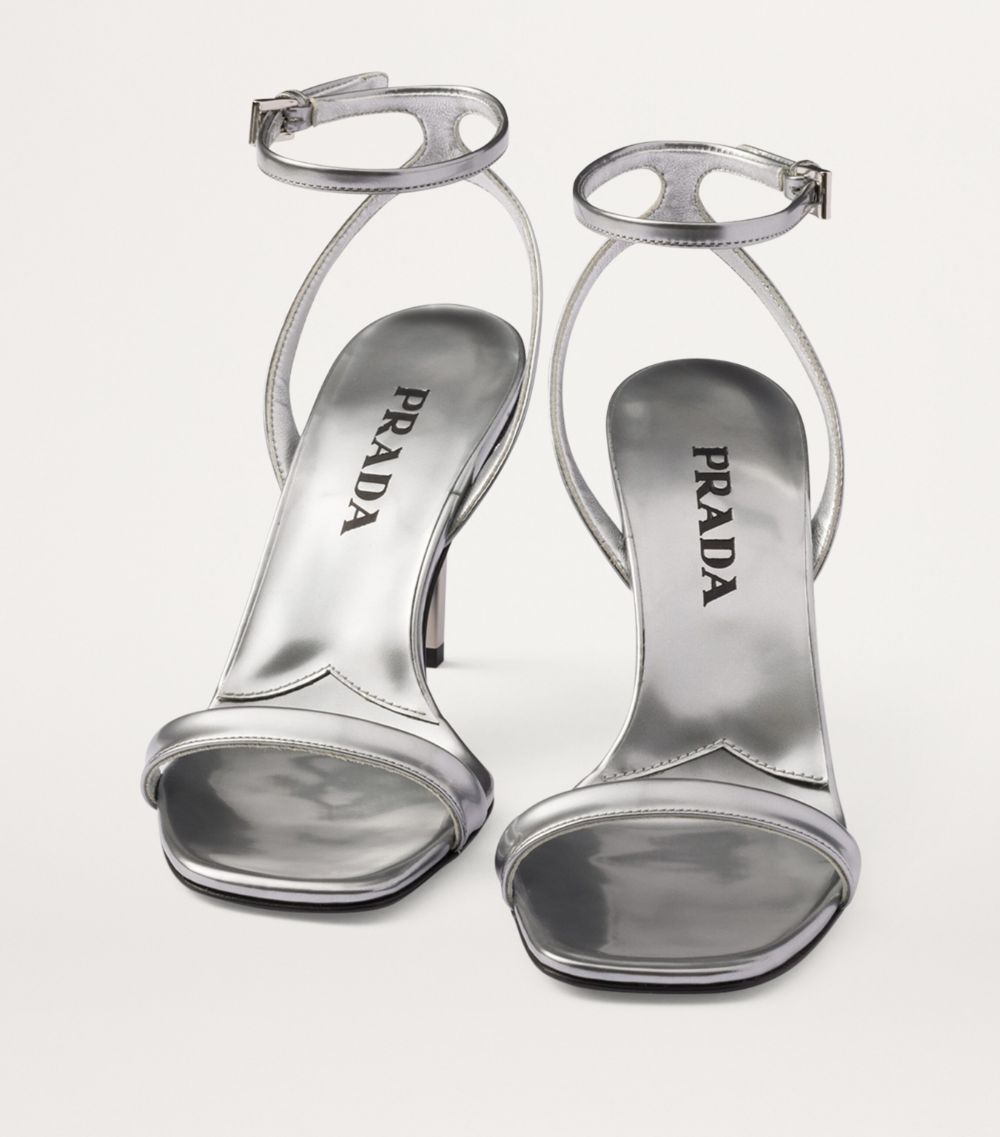 Prada Prada Leather Heeled Sandals 85