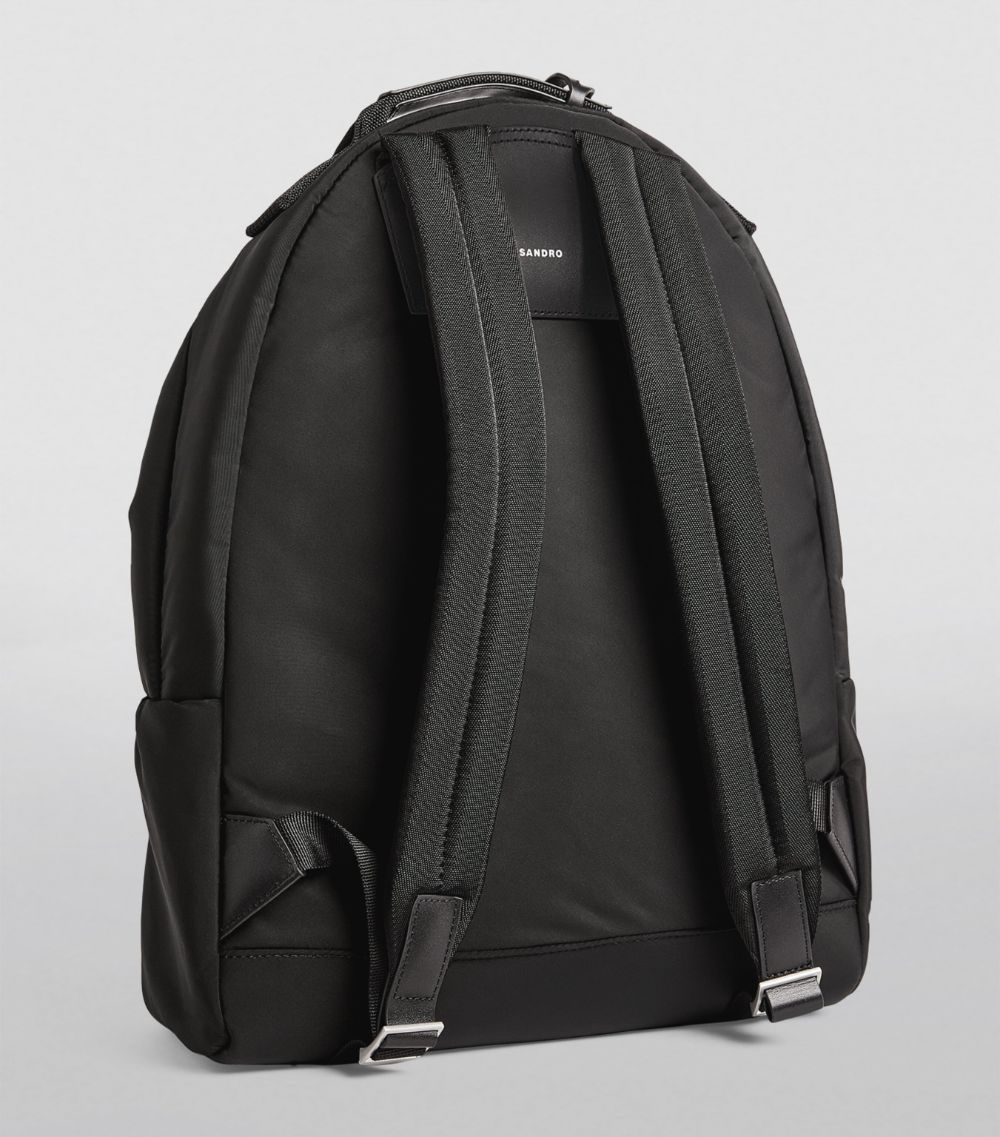  Sandro Leather-Trim Backpack