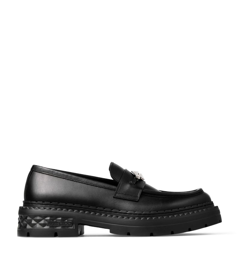 Jimmy Choo Jimmy Choo Marlow Diamond 20 Leather Loafers