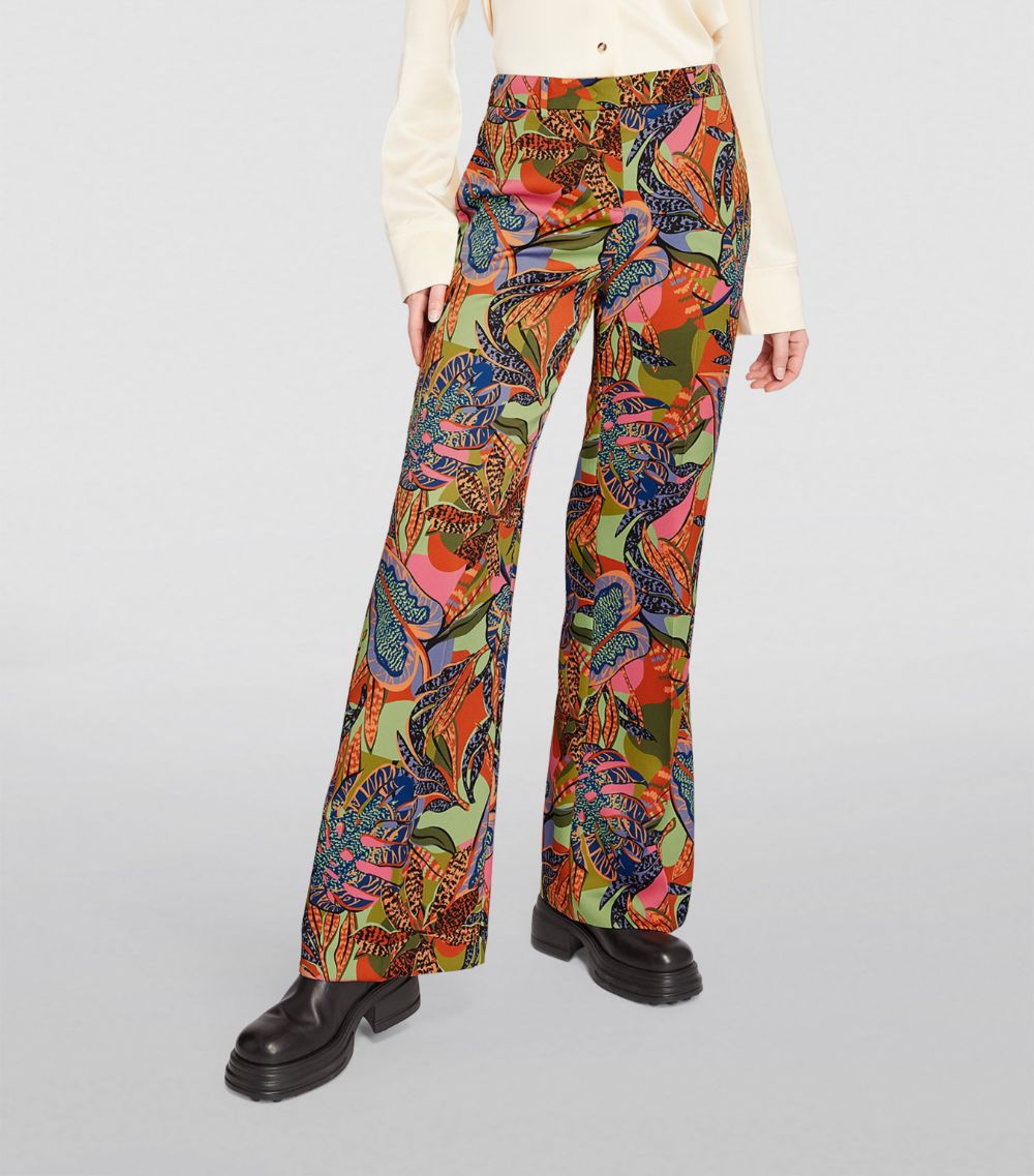 Max & Co. Max & Co. Botanical Print Wide-Leg Trousers