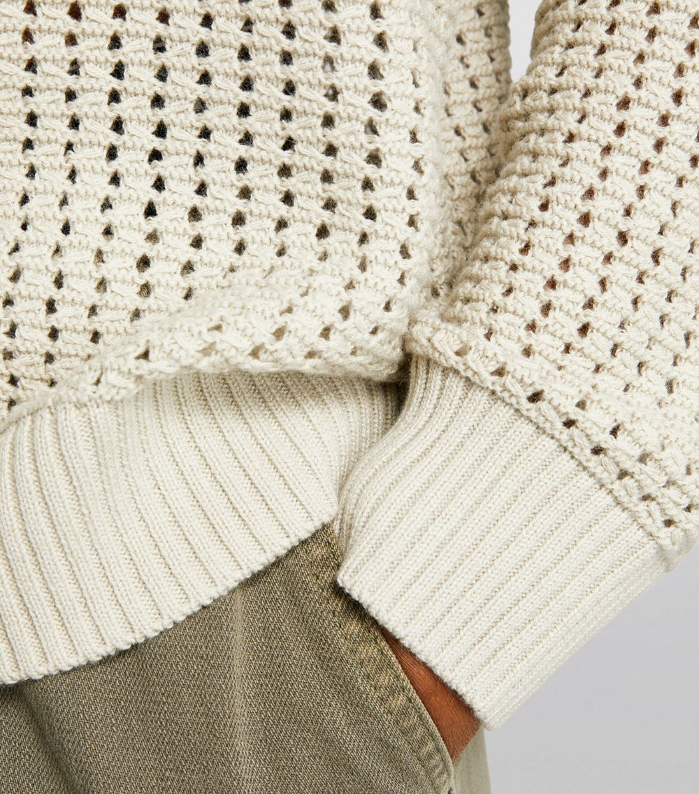 Frame Frame Wool-Cotton Crochet Sweater