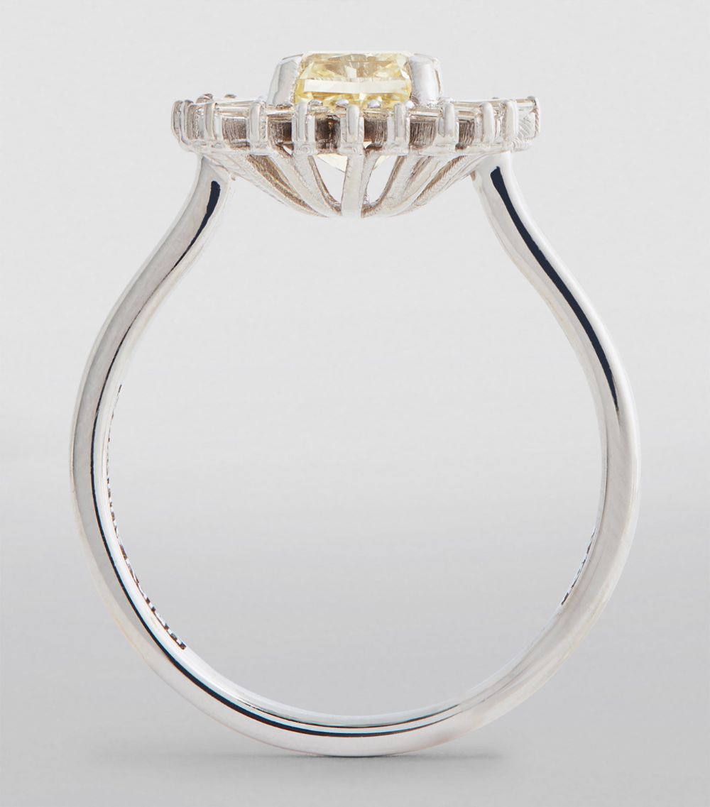 Suzanne Kalan Suzanne Kalan White Gold, White Diamond And Yellow Diamond One Of A Kind Fancy Ring