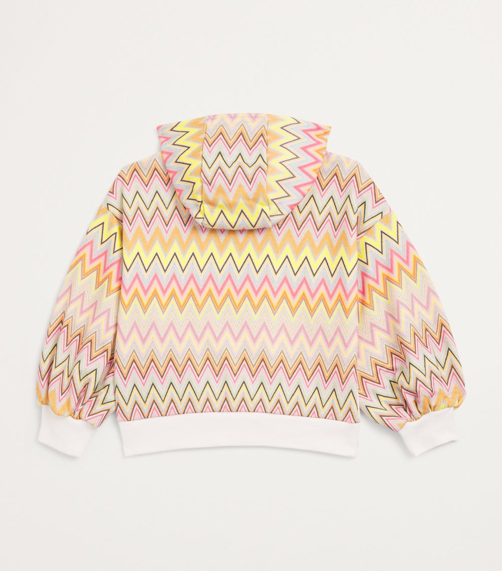 Missoni Kids Missoni Kids Cotton Zizgag-Trim Hoodie (4-10 Years)