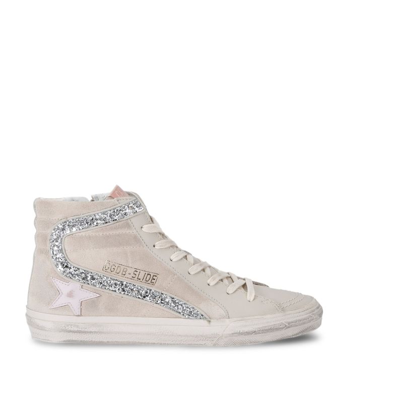 Golden Goose Golden Goose Leather Slide High-Top Sneakers