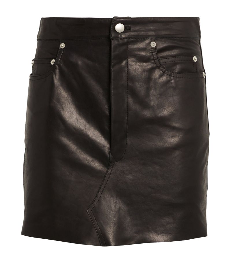 Rick Owens Rick Owens Leather Lido Mini Skirt