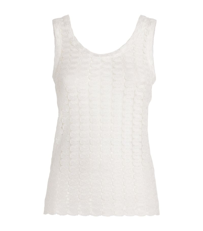 Missoni Missoni Curved Zig-Zag Lace Tank Top