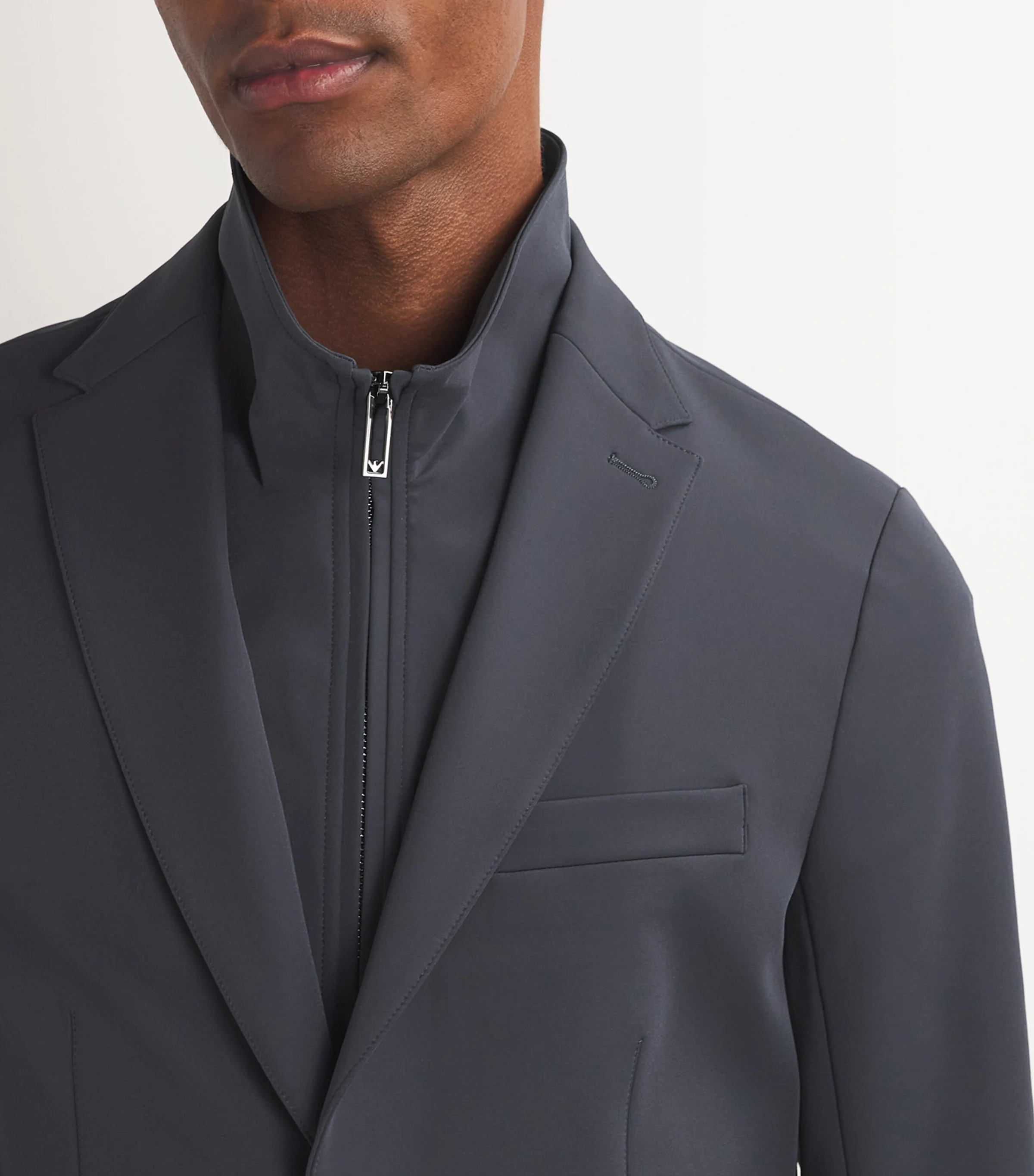 Emporio Armani Emporio Armani Hybrid Zip-Front Blazer