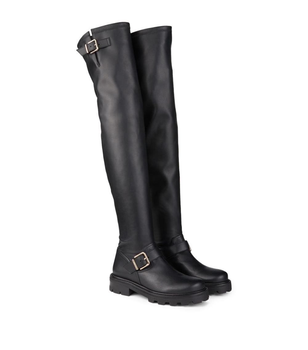 Jimmy Choo Jimmy Choo Biker Ii Leather Over-The-Knee Boots