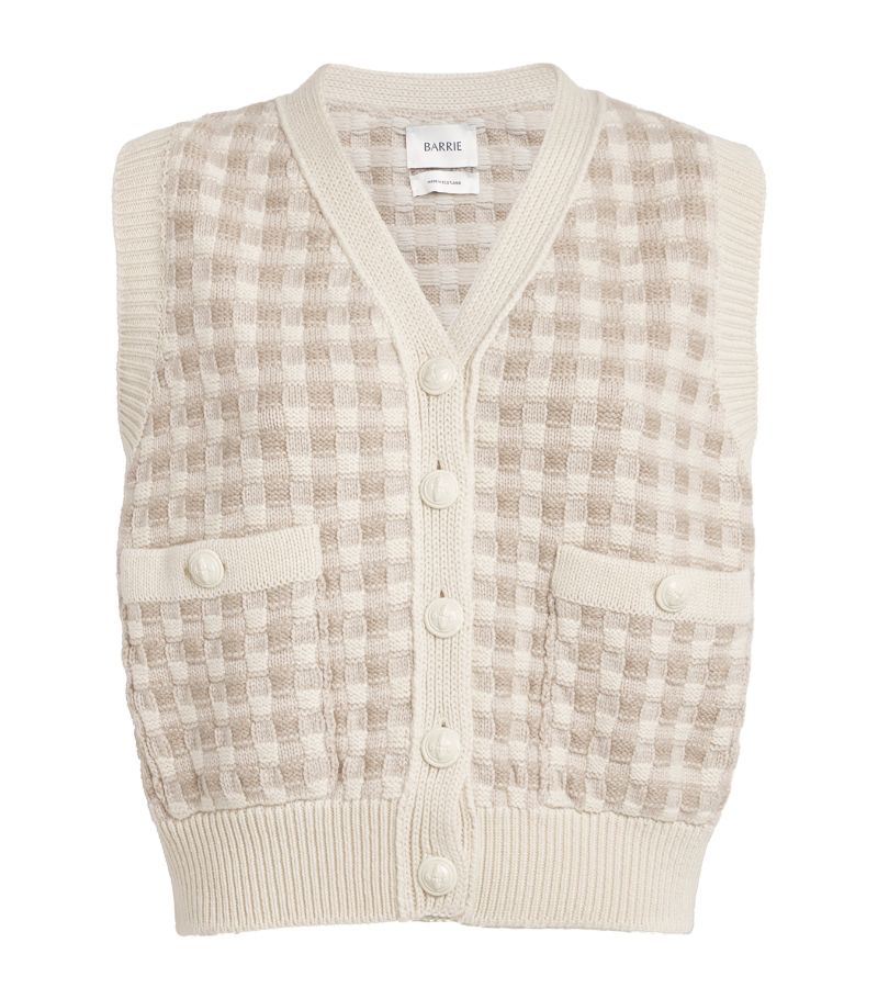 Barrie Barrie Cashmere Gingham Sweater Vest