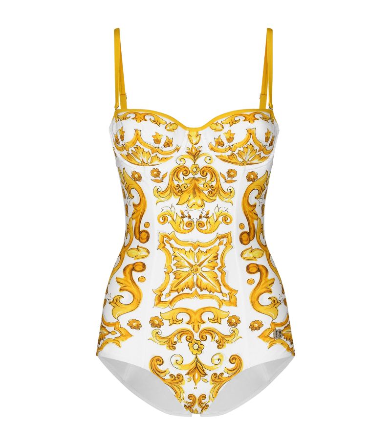 Dolce & Gabbana Dolce & Gabbana Majolica Print Swimsuit