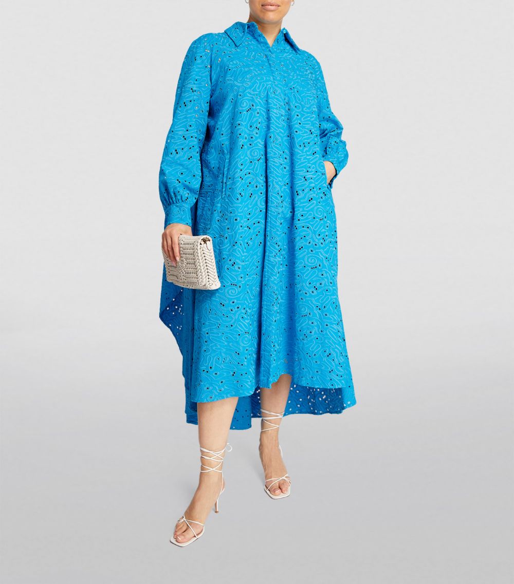 Marina Rinaldi Marina Rinaldi By Sara Battaglia Broderie Anglaise Shirt Dress