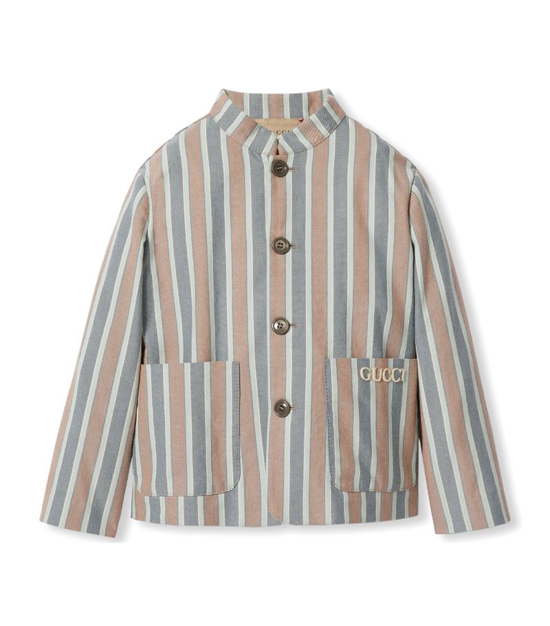 Gucci Gucci Kids Cotton Twill Striped Jacket (4-12 Years)