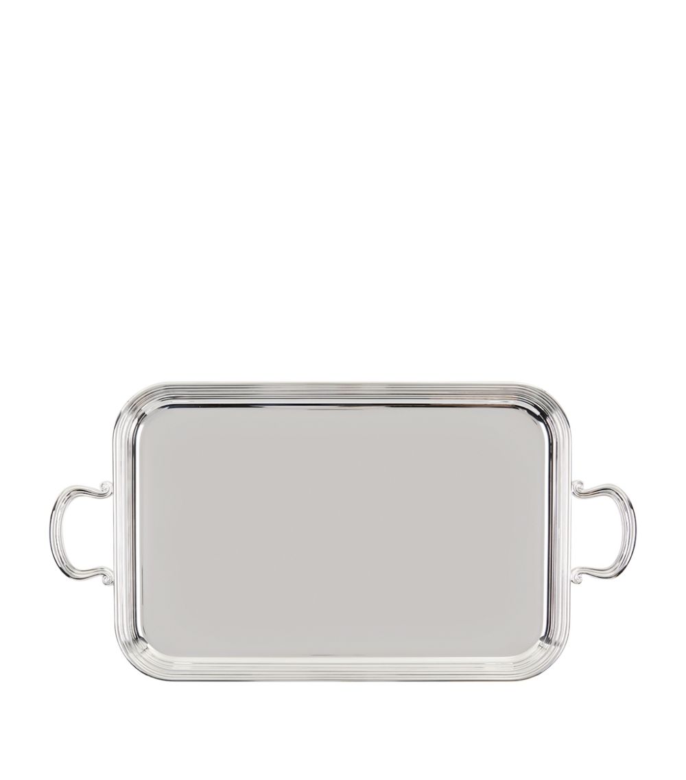 Greggio Greggio Silver Plated English Tray With Handles (50Cm X 33Cm)