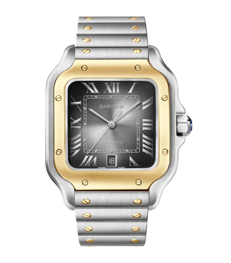 Cartier Cartier Yellow Gold And Stainless Steel Santos De Cartier Watch 39.8Mm