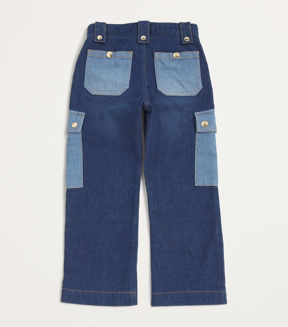 Chloé Kids Chloé Kids Denim Cargo Trousers (4-14 Years)