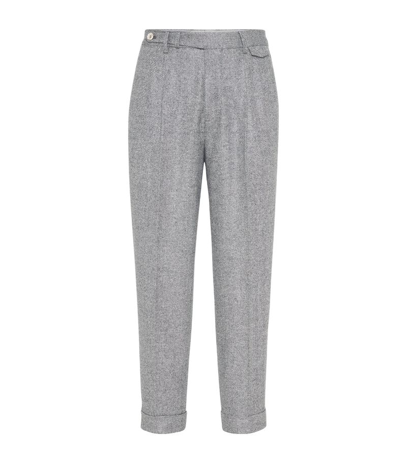 Brunello Cucinelli Brunello Cucinelli Chevron Leisure Fit Trousers