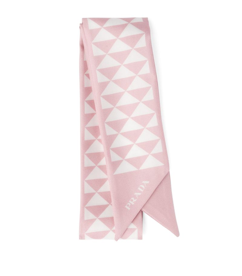 Prada Prada Silk Triangle Skinny Scarf