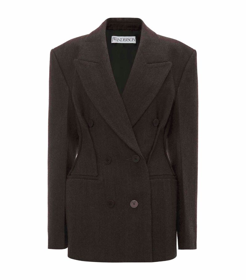 Jw Anderson Jw Anderson Wool-Blend Hourglass Blazer