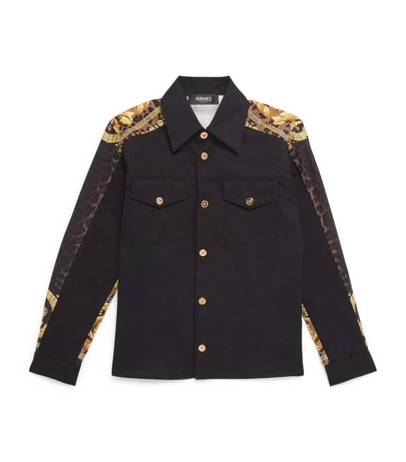 Young Versace Versace Kids Cotton Barocco Print Shirt (8-14 Years)