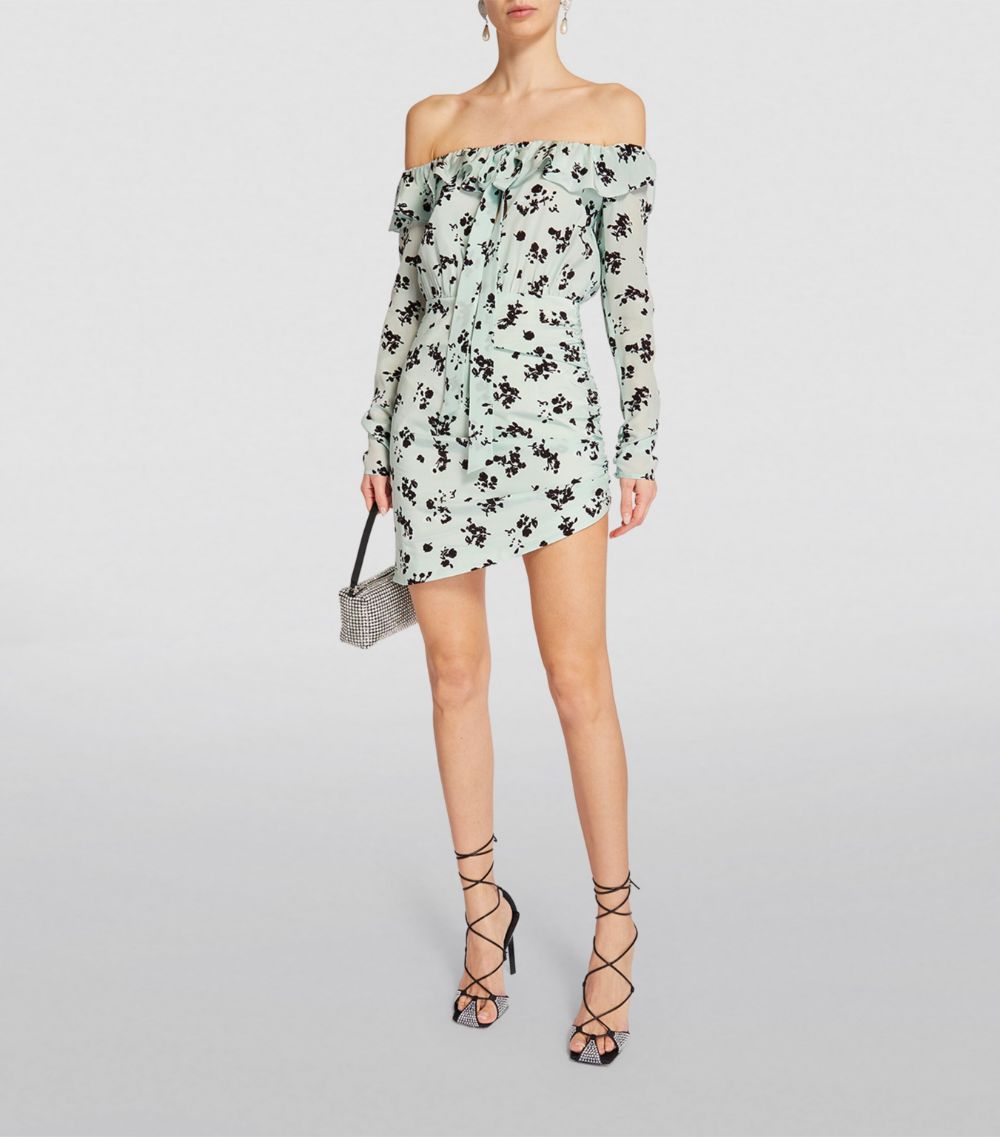 Alessandra Rich Alessandra Rich Off-The-Shoulder Mini Dress