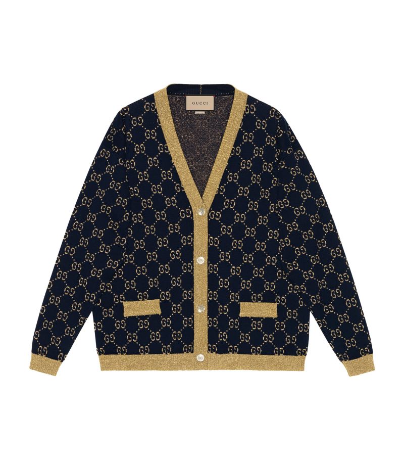 Gucci Gucci Cotton Lamé Gg Cardigan